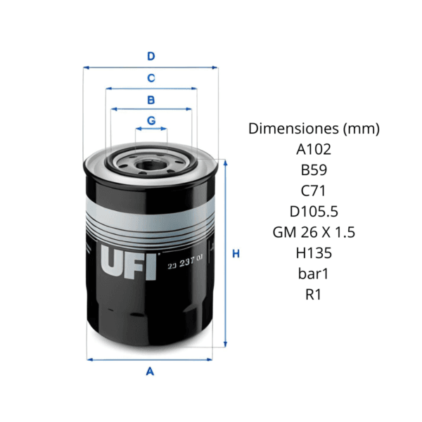 Filtro Ufi 23.237.00 - Image 2
