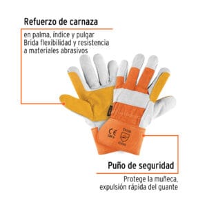 Guante De Carnaza Y Loneta Con Refuerzo Truper 14246: imagen 2