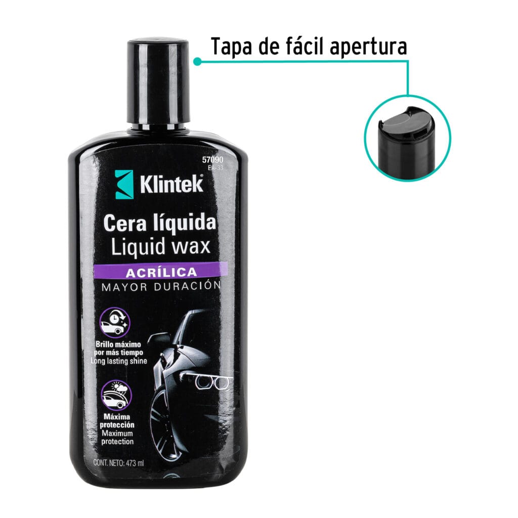 Cera Liquida Acrilica Para Auto 473 Ml Klintek
