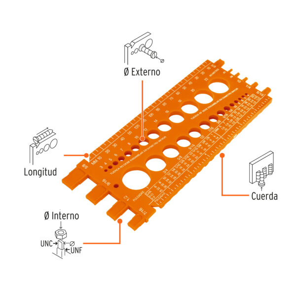 Regla Medidora De Tuerca Y Tornillos - Image 2