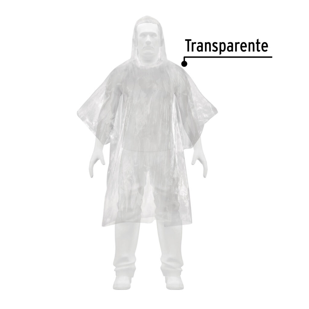 Poncho Ocapamanga Desechable De Poliatileno Pretul 27089