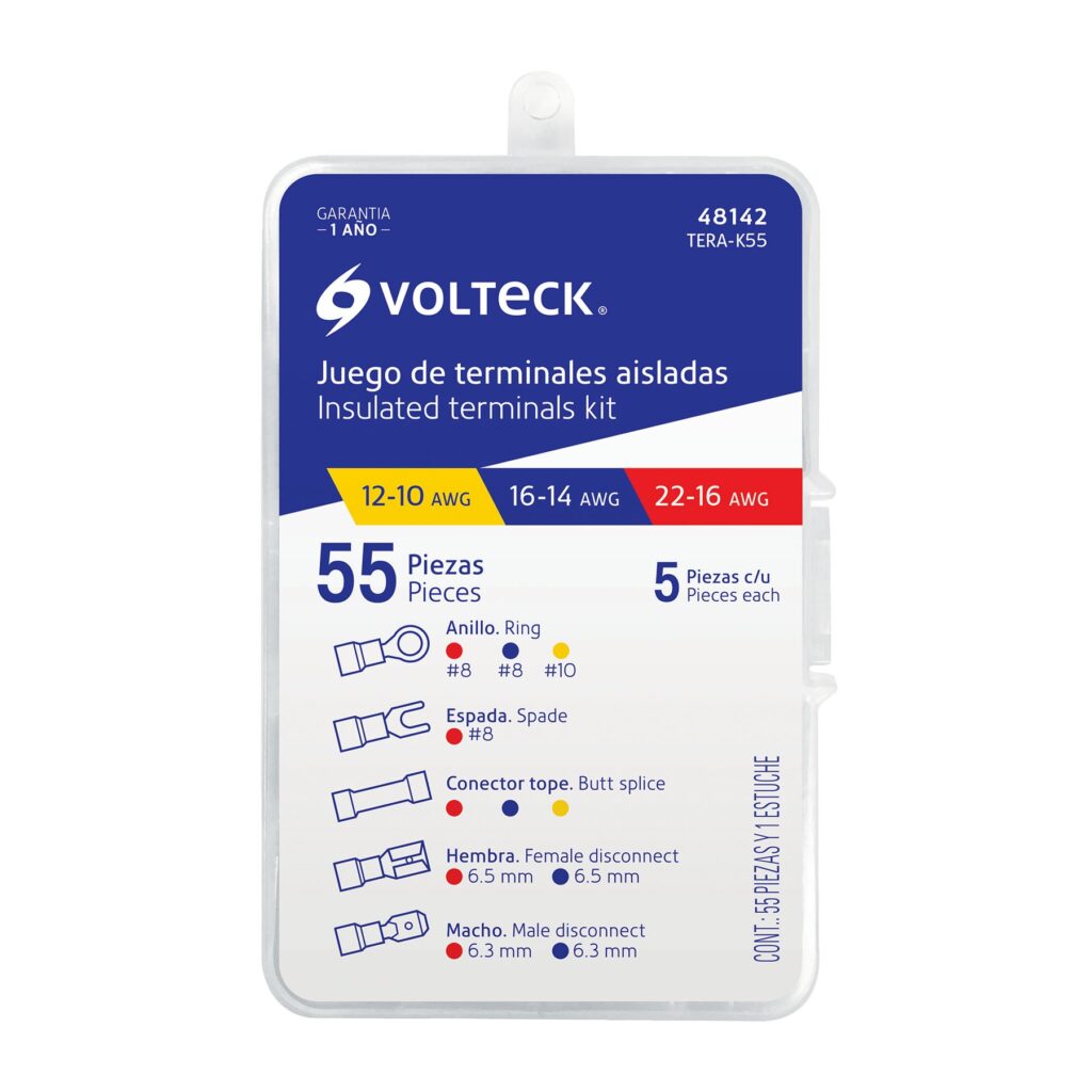 Juego De Terminales Aisladas Para Cable 48142 Volteck