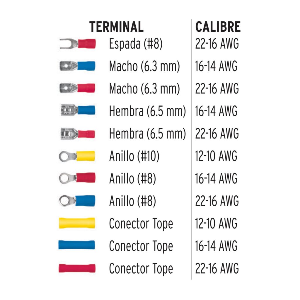 Juego De Terminales Aisladas Para Cable 48142 Volteck