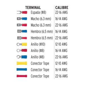 Juego De Terminales Aisladas Para Cable 48142 Volteck: imagen 2