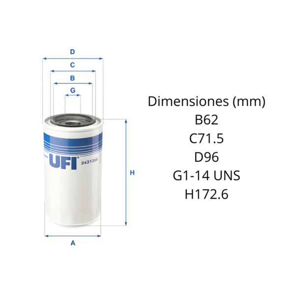 Filtro Ufi 24.313.00 - Image 2