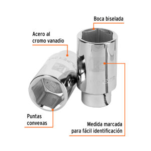 Dado Largo De 1 7/16 6 Puntas Cuadro De 3/4 Truper 13890: imagen 2
