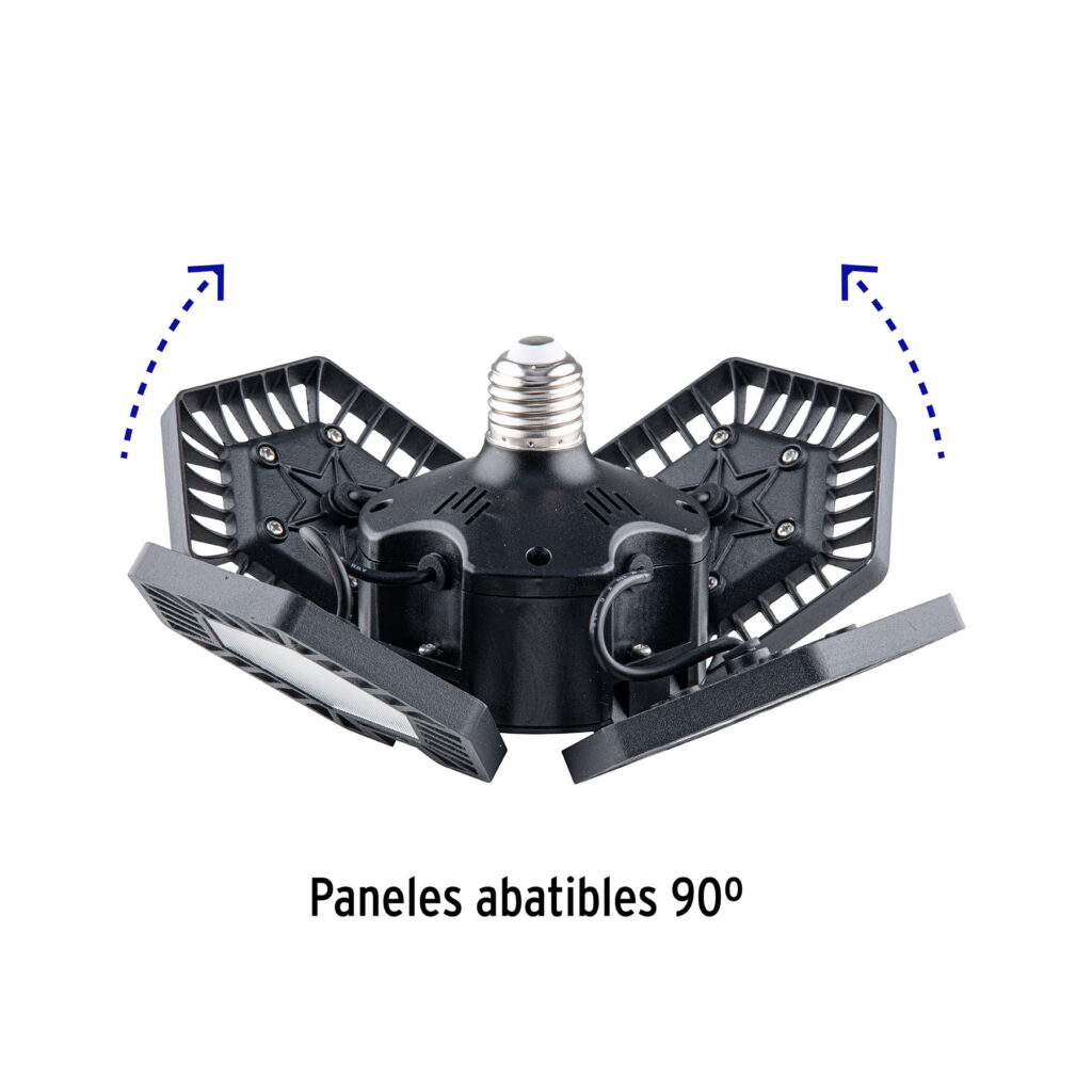Luminario De Led 100 W Aluminio Con 4 Paneles Abatibles 46588