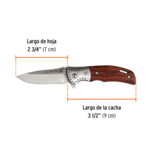Navaja Abatible 3 1/2 Mango De Madera Truper 13889: imagen 2