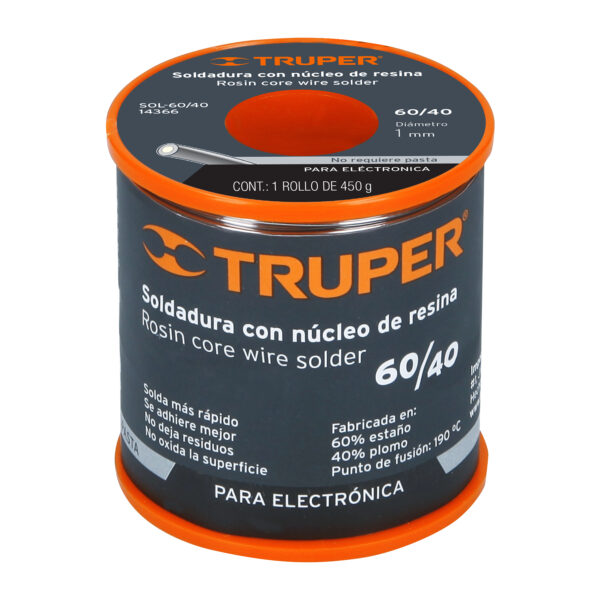 Soldadura Con Nucleo Resina 60/40 Para Electronica 450 Gr