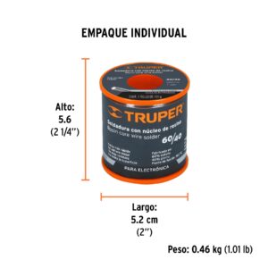 Soldadura Con Nucleo Resina 60/40 Para Electronica 450 Gr: imagen 3