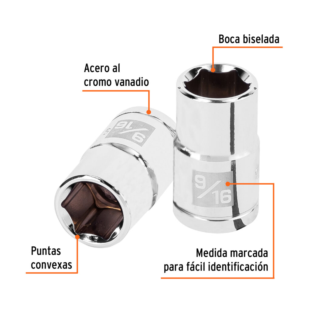 Dado 6 Puntas Cuadro 1/2 De 9/16 13233