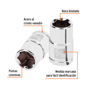 Dado 6 Puntas Cuadro 1/2 De 9/16 13233: imagen 2
