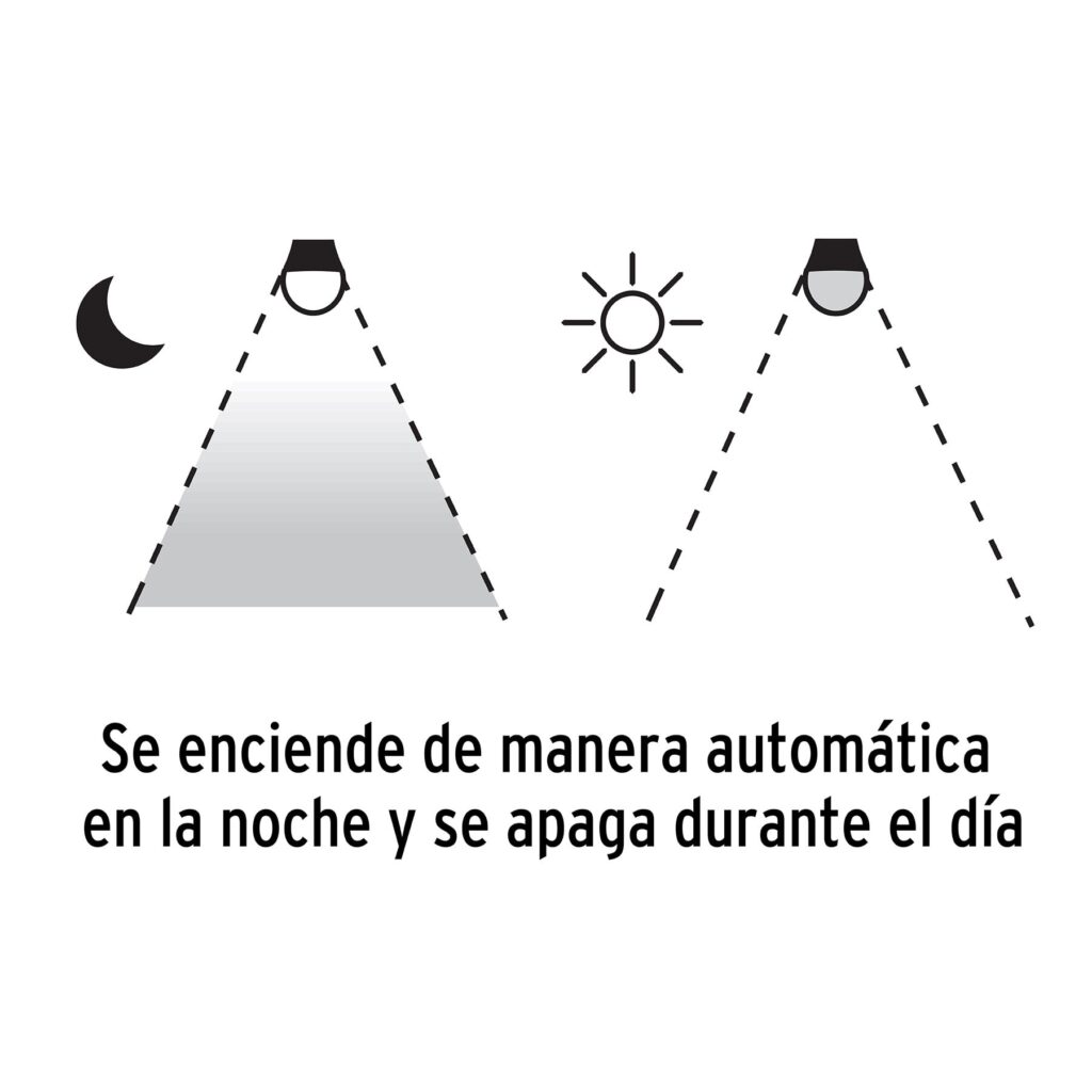 Lampara Led Tipo Bulbo A19 10 W Con Sensor De Luz Volteck 46990