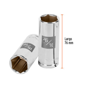 Dado 6 Punta Largo Cuadro 1/2 A 15/16 Truper 13332: imagen 3