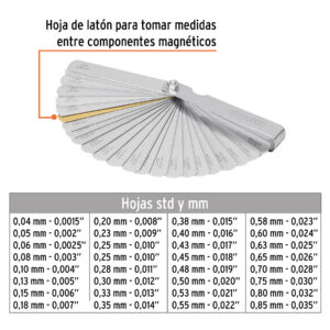 Calibrador De 32 Hojas Std/Mm Truper 14397: imagen 2