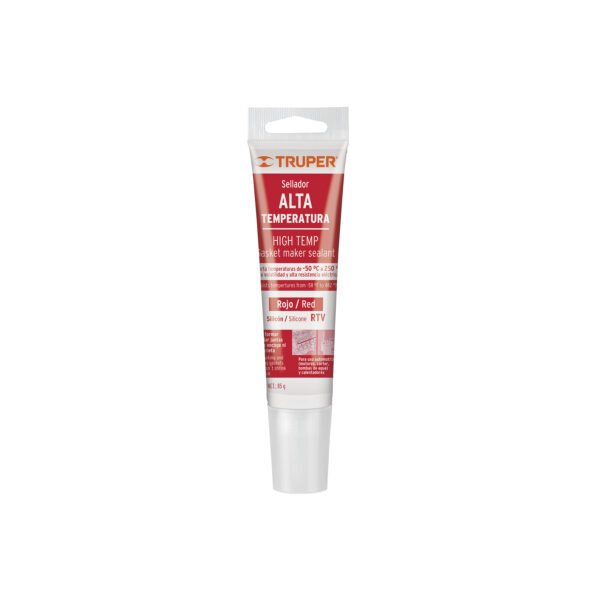 Sellador De Silicon Rojo Para Altas Temperaturas 85G Truper 17566
