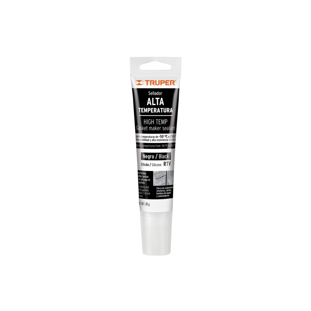 Sellador De Silicon Negro Para Altas Temperaturas 85G Truper 17567