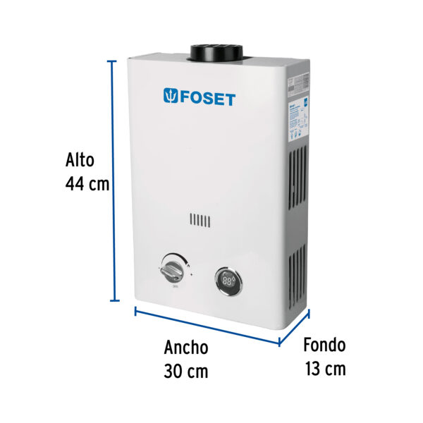 Calentador Instantaneo Boiler 6L 1 Servicio Gas Lp Foset 45271 - Image 3