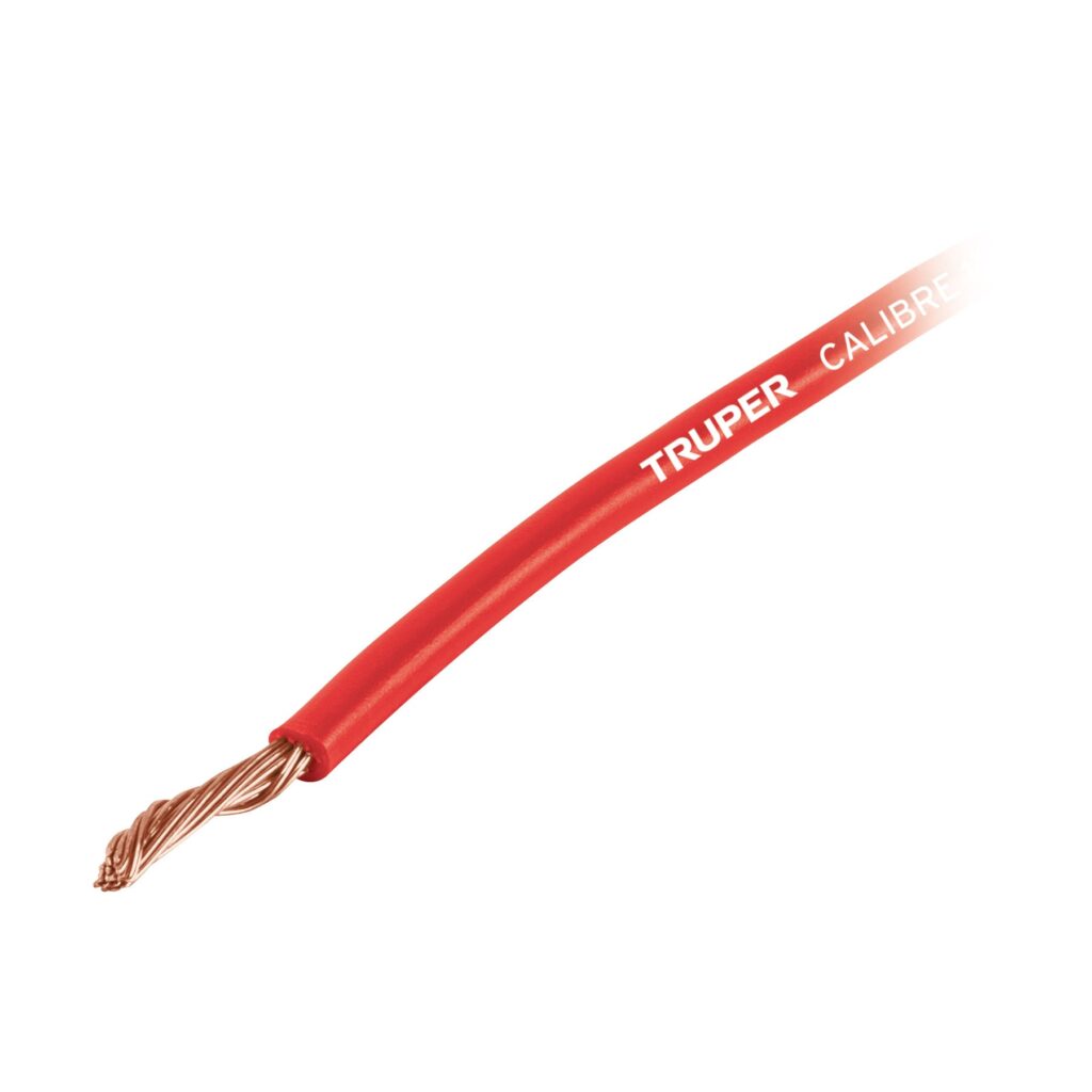 Carrete Con 6 M De Cable Primario Rojo Calibre 14 Truper 101112.