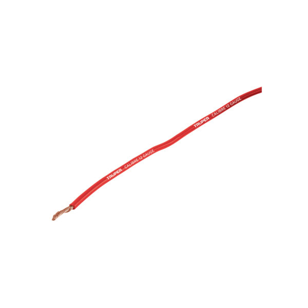 Carrete Con 3.5 M De Cable Primario Rojo Calibre 12 Truper 101114