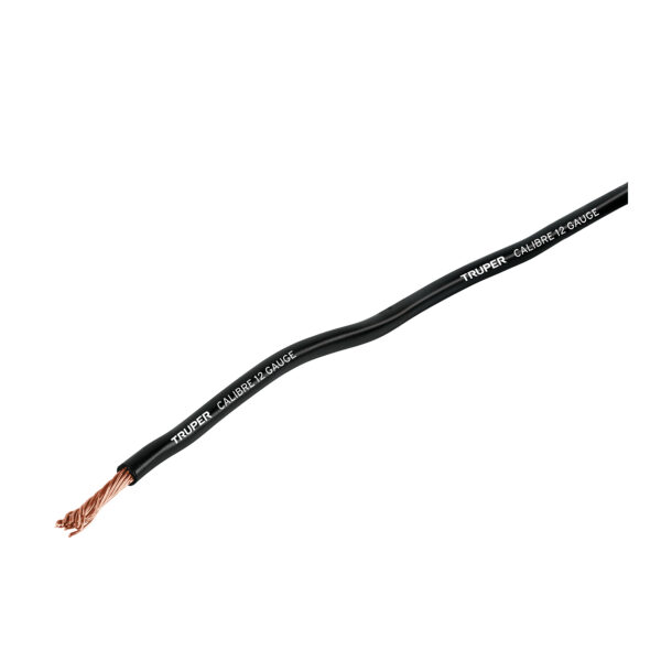 Carrete Con 3.5 M De Cable Primario Nego Calibre 12 Truper 101115