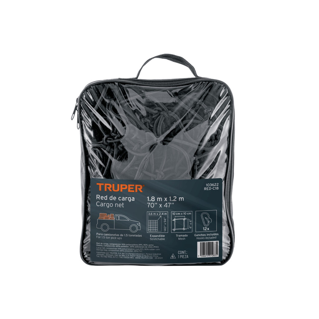 Red De Carga De 1.80 M X 1.20 M Para Camioneta 1.5 Ton Truper 103622