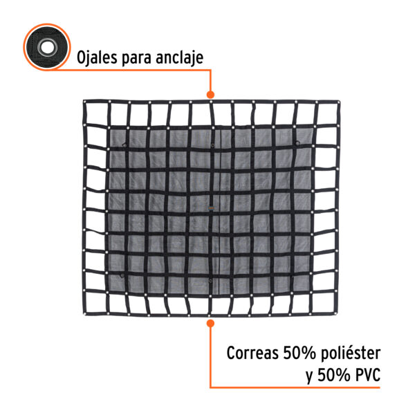 Red De Carga 2.44 M X 2.05 M Para Camioneta 3.5 Ton Truper 103630 - Image 4