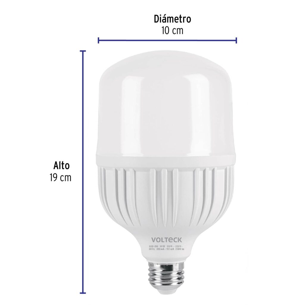 Lampara Foco Led Alta Potencia 30W Luz De Dia Volteck