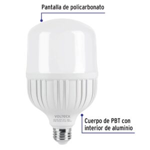 Lampara Foco Led Alta Potencia 30W Luz De Dia Volteck: imagen 3