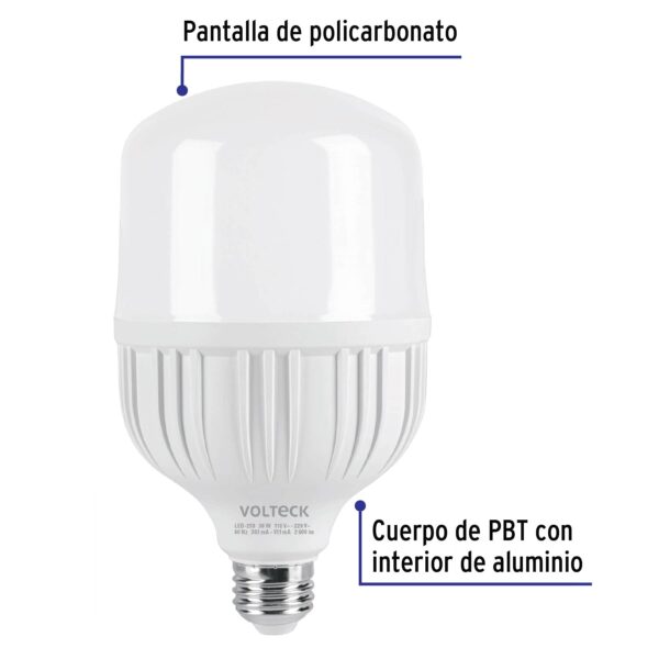 Lampara Foco Led Alta Potencia 30W Luz De Dia Volteck - Image 3