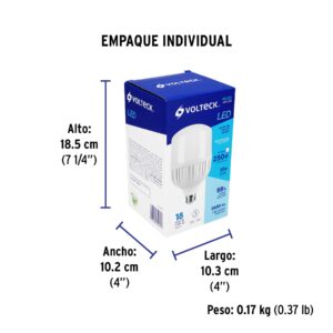 Lampara Foco Led Alta Potencia 30W Luz De Dia Volteck: imagen 4