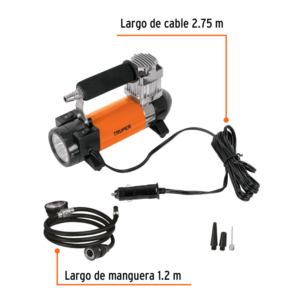 Compresor De Aire 12V Portatil, Incluye Maletin
