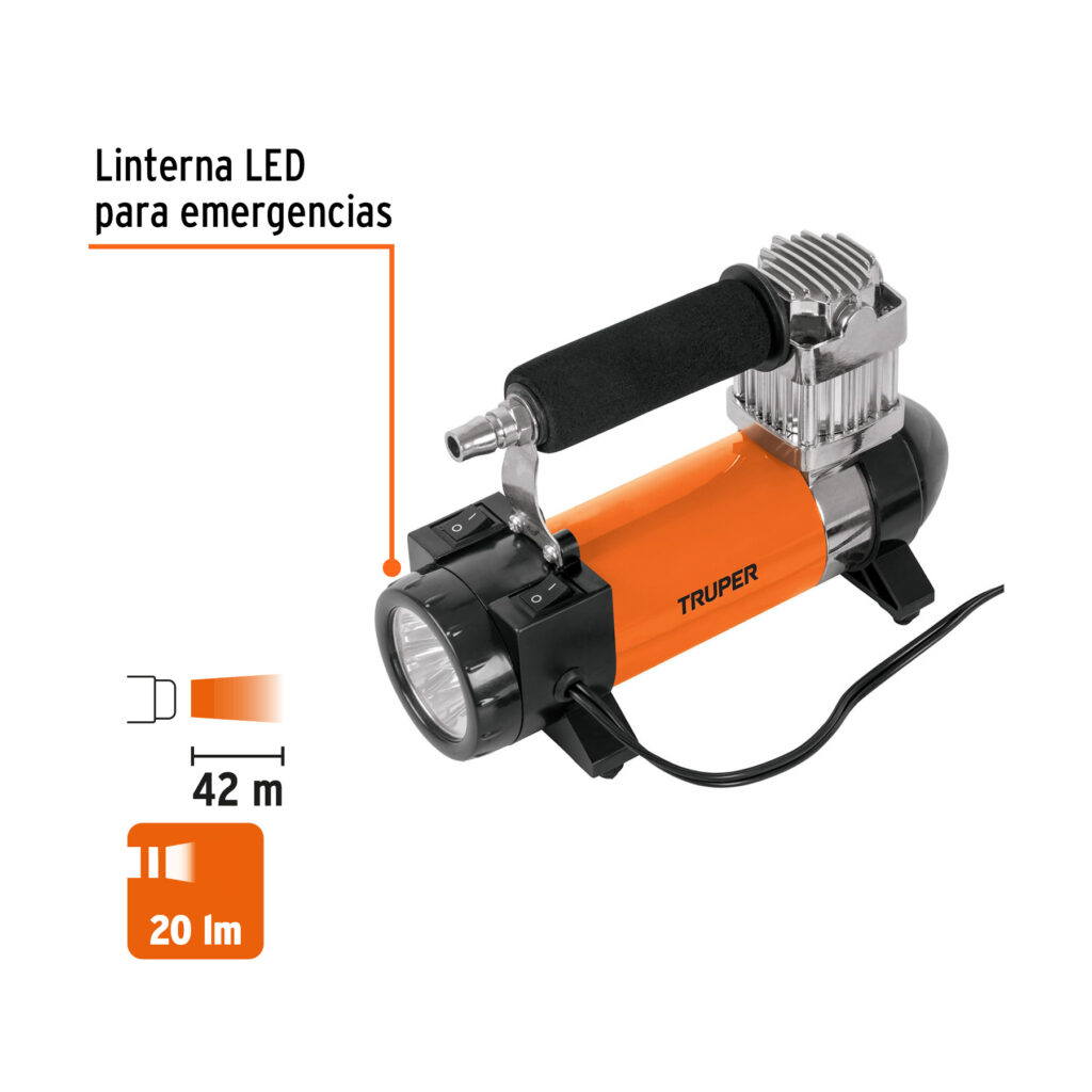 Compresor De Aire 12V Portatil, Incluye Maletin
