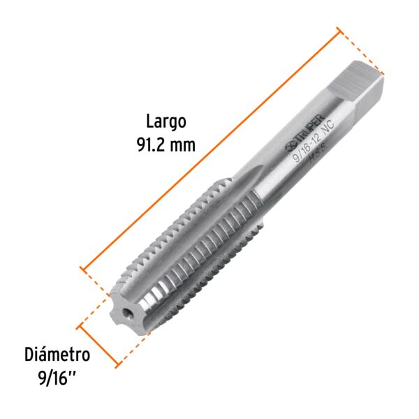 Machuelo Semiconico 9/16X12 Unc Estuche Individual Truper 11421 - Image 3