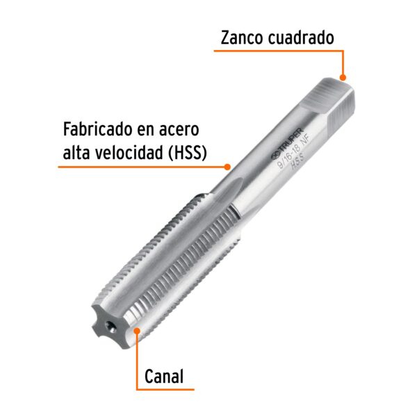 Machuelo Semiconico 9/16X18 Unf Estuche Individual Truper 11422 - Image 2