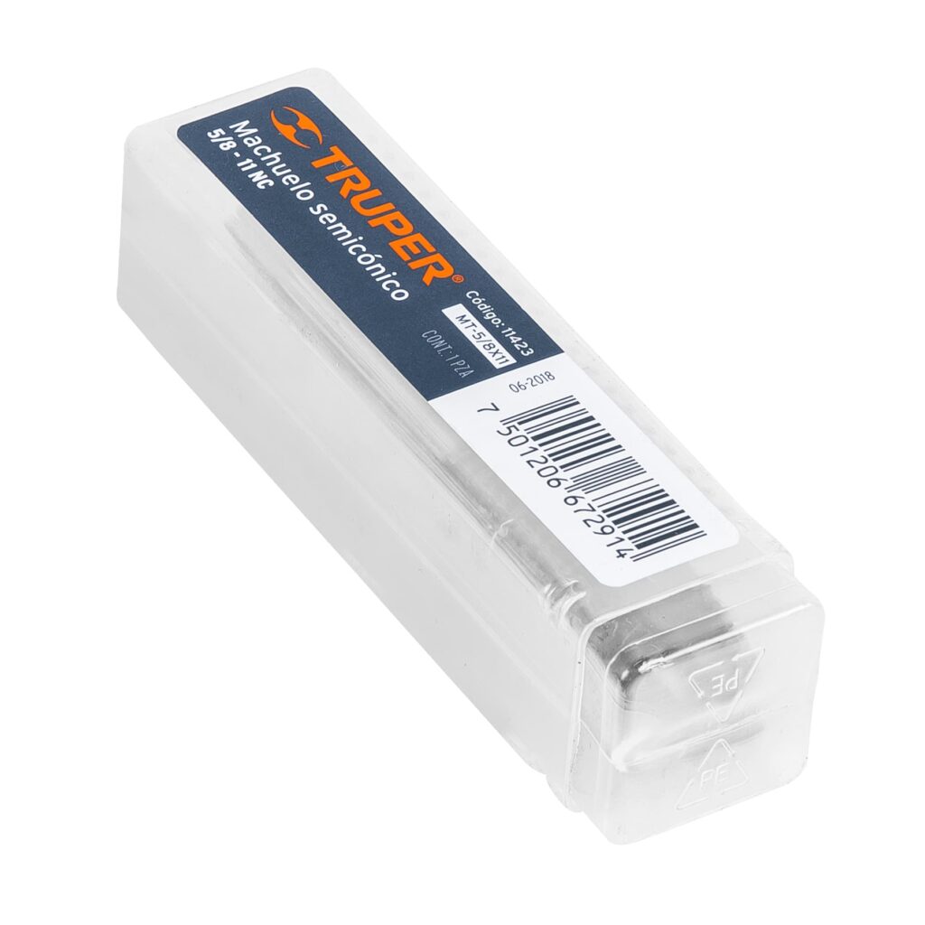 Machuelo Semiconico 5/8X11 Unc Estuche Individual Truper 11423