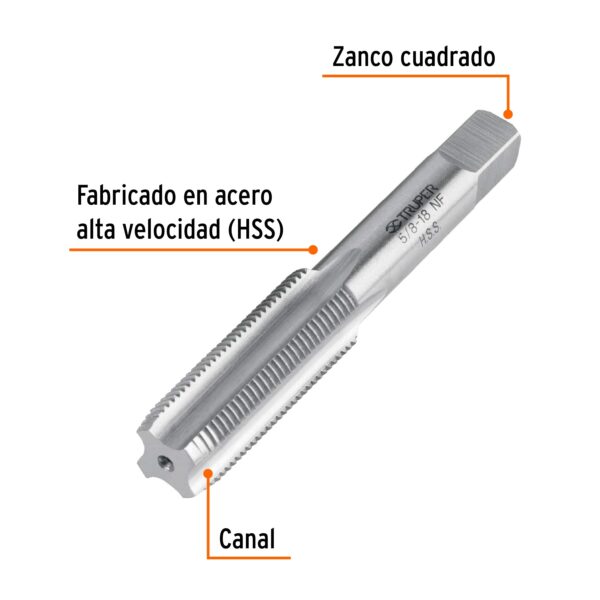 Machuelo Semiconico 5/8X18 Unf Estuche Individual Truper 11424 - Image 2
