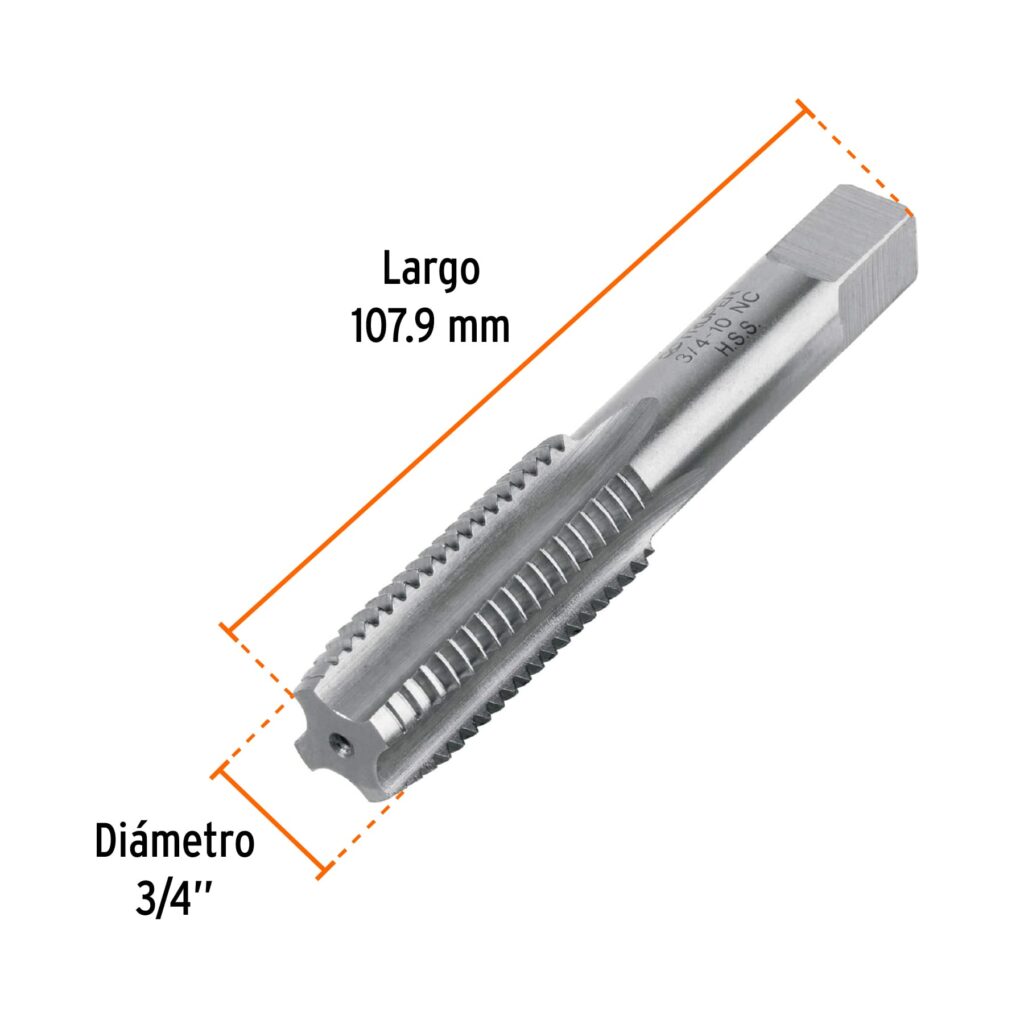 Machuelo Semiconico 3/4X10 Unc Estuche Individual Truper 11425