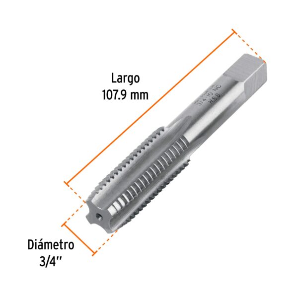 Machuelo Semiconico 3/4X10 Unc Estuche Individual Truper 11425 - Image 3