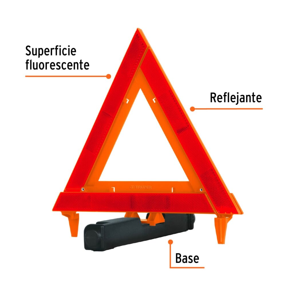 Triangulo De Seguridad De 29Cm De Alto Con Estuche