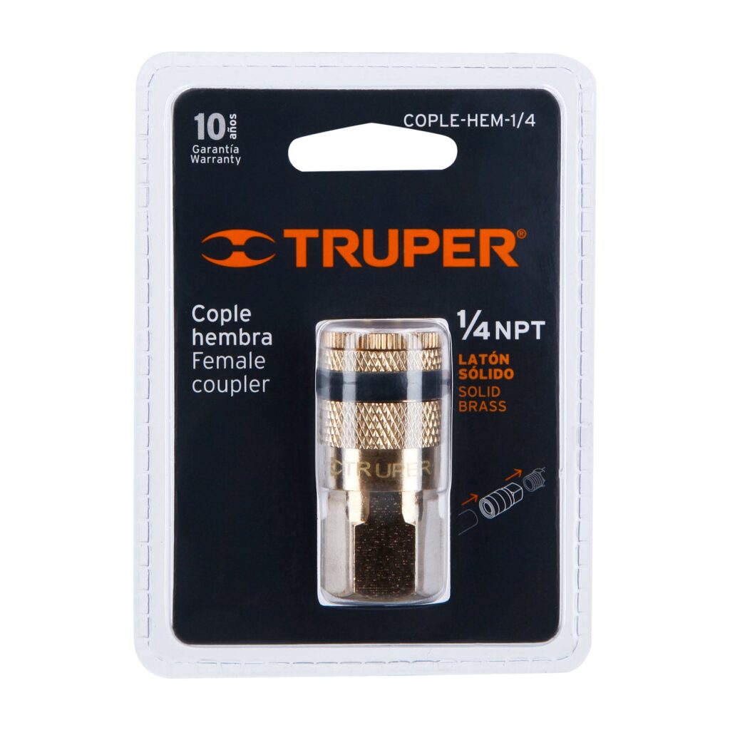 Cople Rapido Hembra Cuerda 1/4 Npt Truper 19084