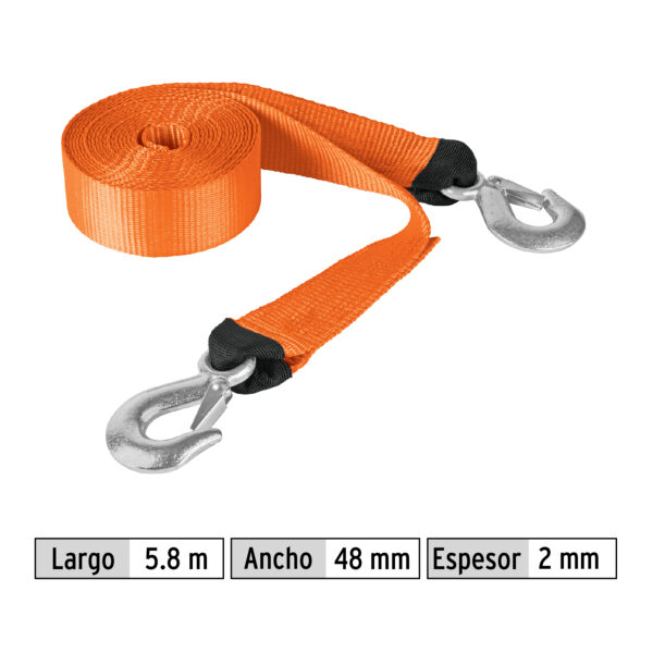 Correa Con Ganchos Para Remolque 48Mm X 5.8 M Truper 18344 - Image 3