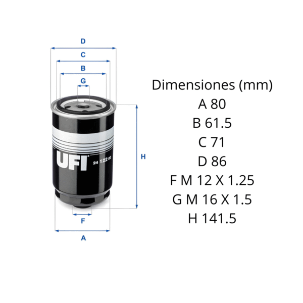 Filtro Ufi 24.122.00 - Image 2