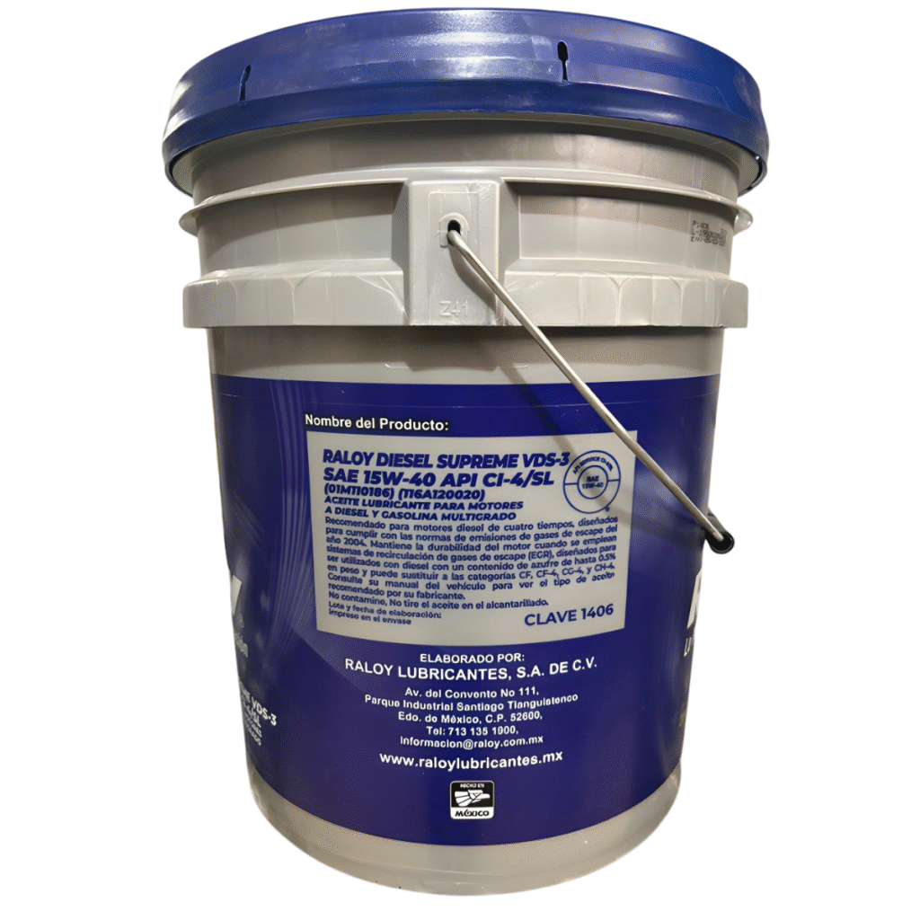 Aceite Raloy Diesel Supreme 15W40 CI4/SL Cubeta 19L