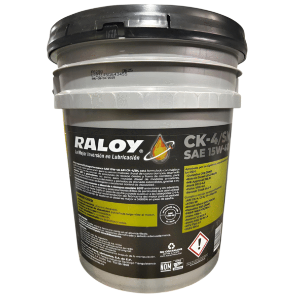 ACEITE RALOY CK-4/SN 15W-40 DIESEL Y GASOLINA 19L - Image 2