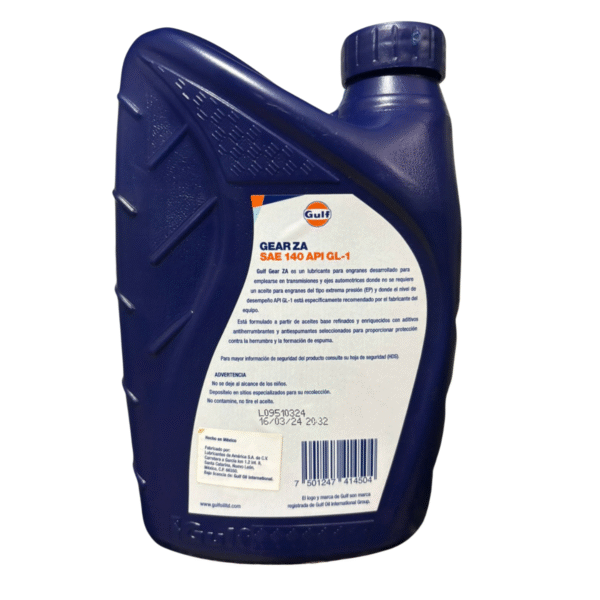 Aceite Gulf SAE 140 GL-1 Transmisiones 946ml - Image 2