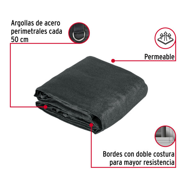 Toldo Raschel Negro De 6X4 Metros 90% Sombra 45767 - Image 2