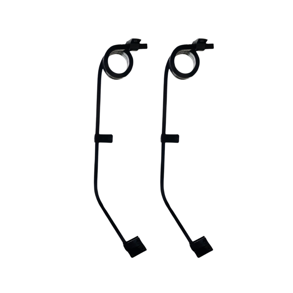Colgador De Lodera Recta angular Con Espiral acabado negro