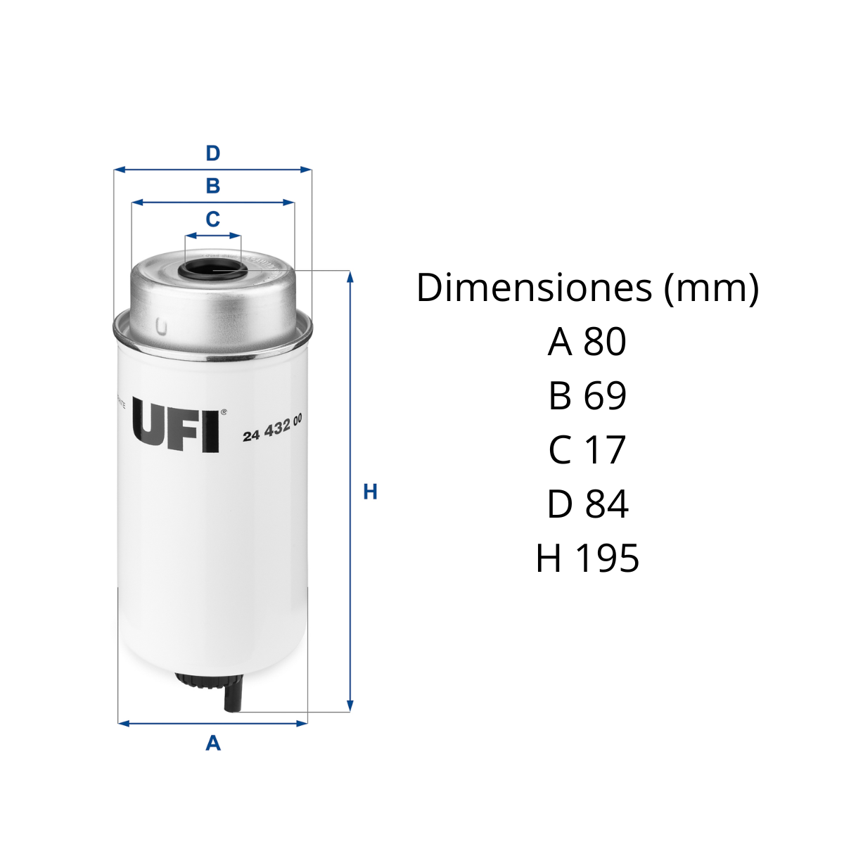 Refaccionaria Guerra Diesel | imagen de sitio - 2 Filtro Ufi 24.432.00 - Image 2