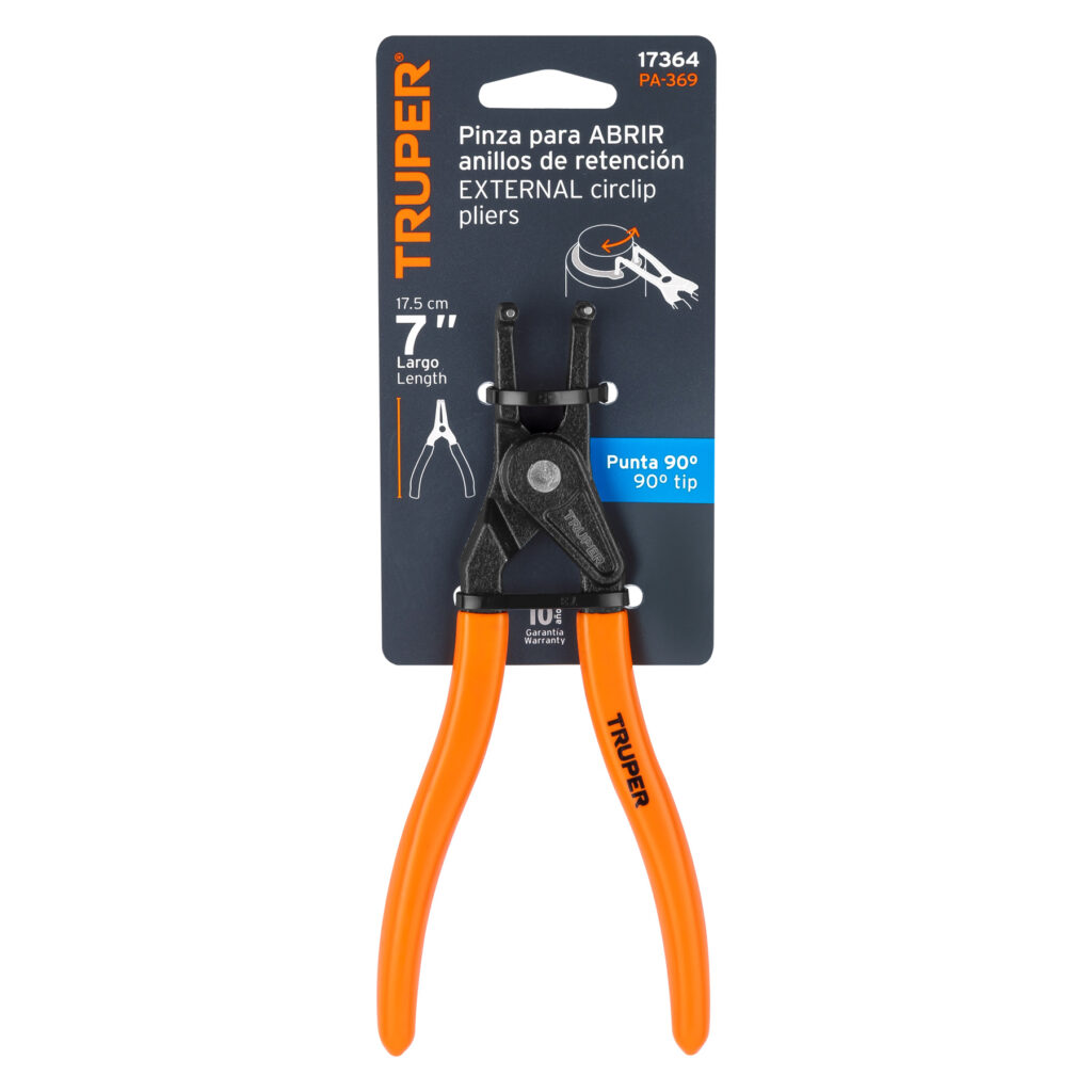 Pinza Abrir Candado O Anillo Retencion Punta 90° 17362